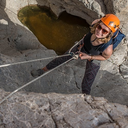 abseiling at the dead sea